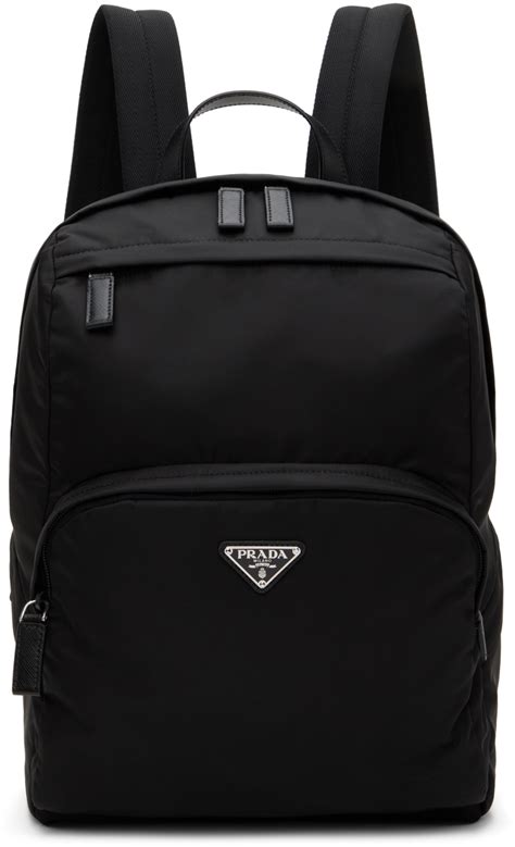 prada backpack ssense|Prada: Black Medium Re.